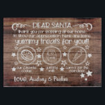 Kära Santa Serving Tray<br><div class="desc">En snygg bondgård i stil för jul för att få Jultomten att känna extra speciellt i år. Det finns gott om utrymme för alla jultomtens favoritslitningar: hans mjölk och kakor, och glöm inte också att Rudolph's carrot behandlar! De här skärbrädorna kommer att vara i flera år för komen och kan...</div>