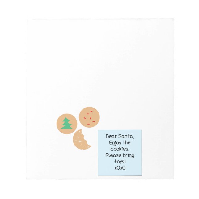 Kära Santa - snälla ta med Leksaker Anteckningsblock (Framsida)