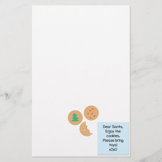 Kära Santa - snälla ta med Leksaker Brevpapper (Framsida)