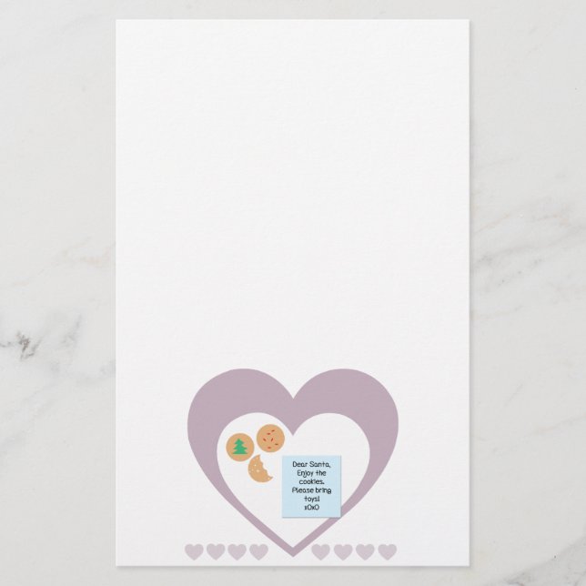 Kära Santa - snälla ta med Leksaker Brevpapper (Framsida)