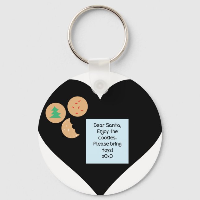 Kära Santa - snälla ta med Leksaker Nyckelring (Framsida)