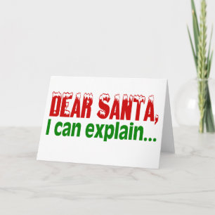 Kära Santa som jag kan förklara Helgkort