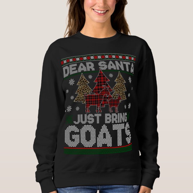 Kära Santa, ta bara med getter Julgran Red Pla T Shirt (Framsida)