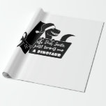 Kära Santa, ta med mig en dinosaurie-svart Presentpapper<br><div class="desc">Kära Santa,  ta med mig en Dinosaur Black</div>