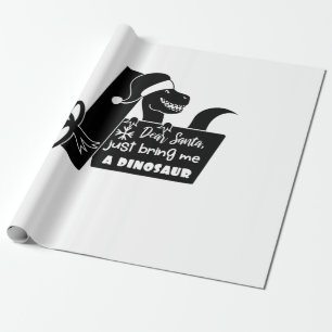 Kära Santa, ta med mig en dinosaurie-svart Presentpapper