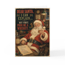 Kära Santa Whiskey Rolig Jul