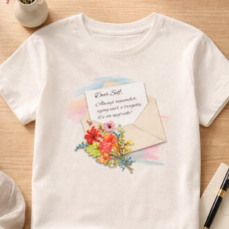 Kära Själv, Åldrandet är en Uppgradering Motiveran T Shirt