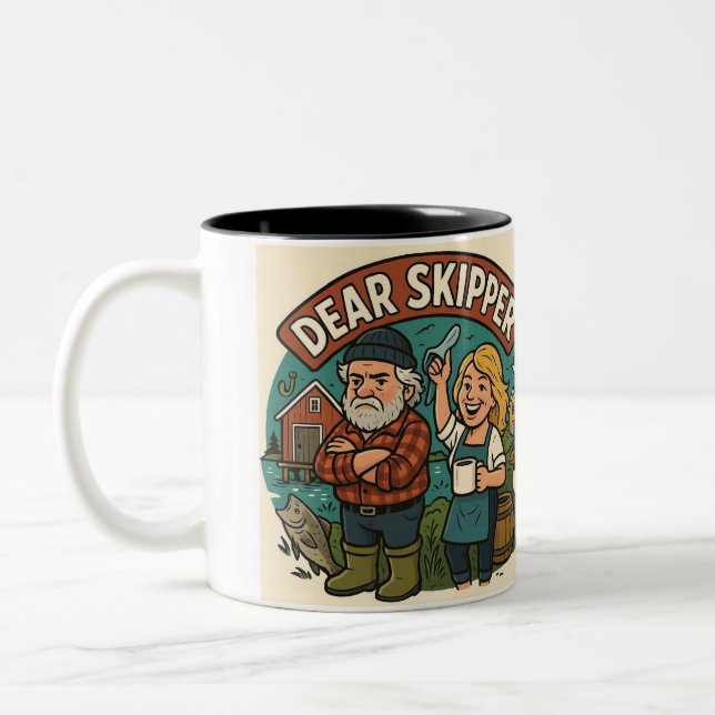 Kära Skipper-mugg  Två-Tonad Mugg (Vänster)