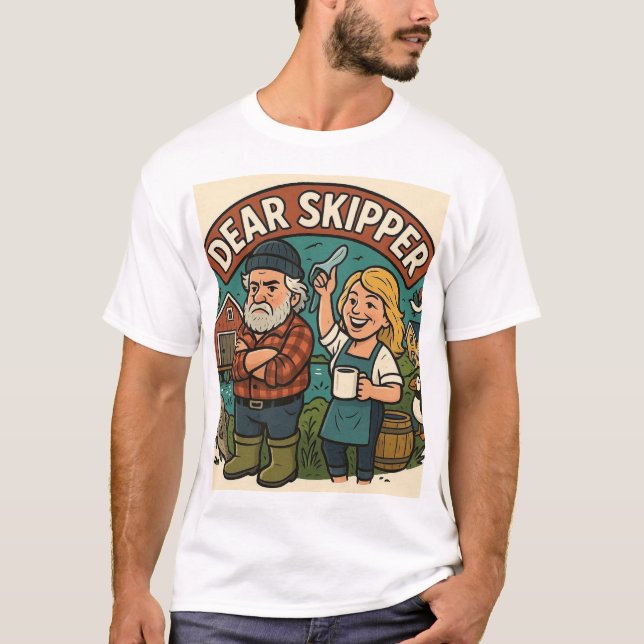 Kära Skipper-skjorta  T Shirt (Framsida)