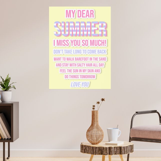 Kära sommar poster (Vardagsrum 3)