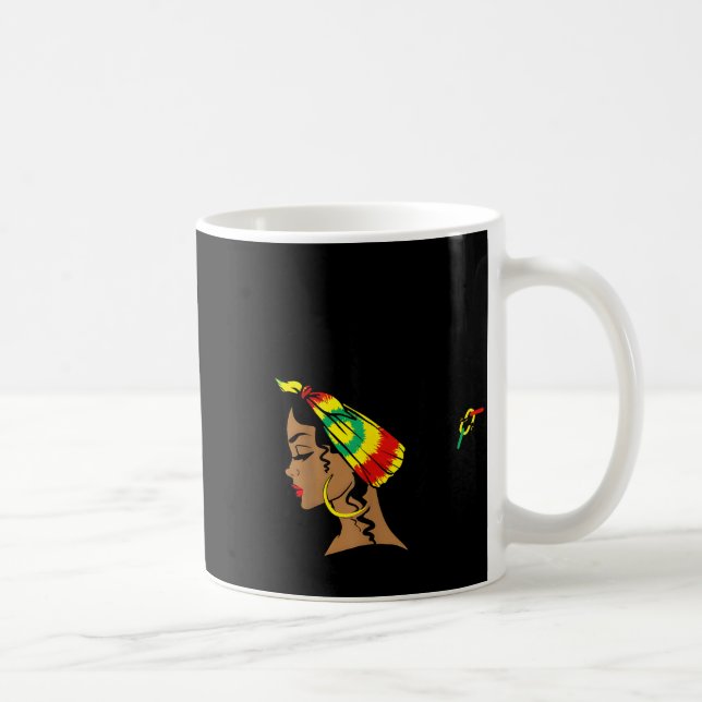 Kära svarta flicka Afro-drottning design Kaffemugg (Höger)