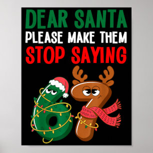 Kära tomte 67 Rolig jul Six Seven 6-7 Meme M Poster