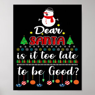 Kära Tomte Är Det För Sent Att Vara Snäll Rolig Ju Poster