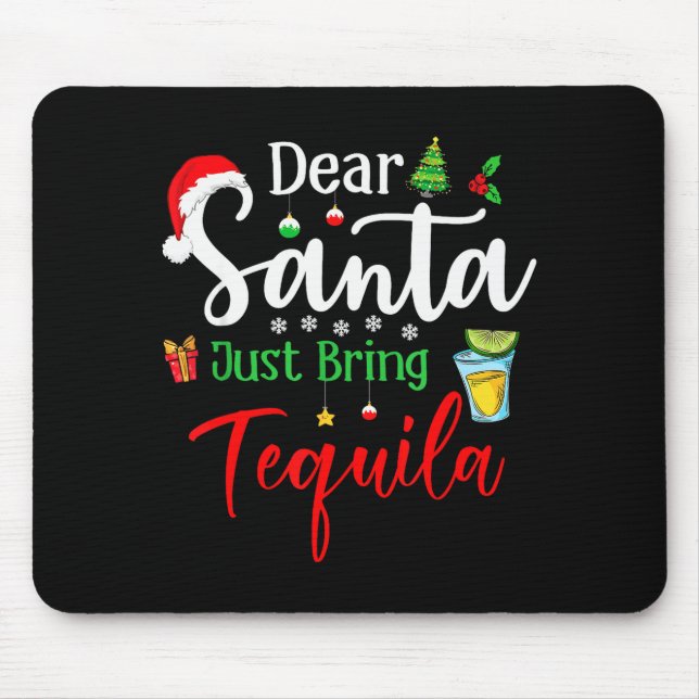Kära Tomte Bara Ge Tequila Roligt Drickande Chris Musmatta (Framsidan)