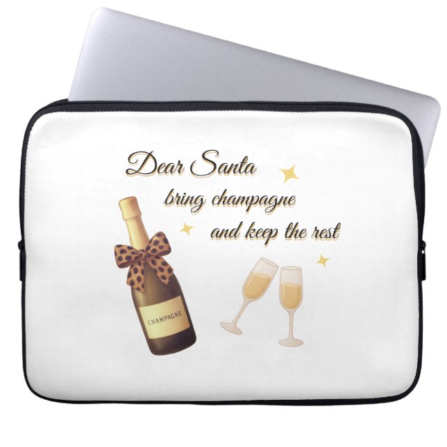 Kära Tomte Champagne Design Laptop Fodral (Framsidan)