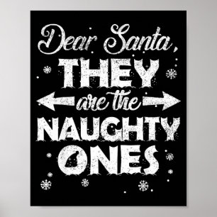 Kära Tomte De Är De Busiga Jul Familj Poster