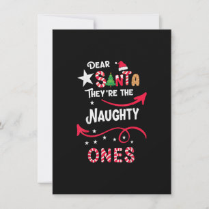 Kära Tomte De är de Stygga Familjen Julkort Inbjudningar