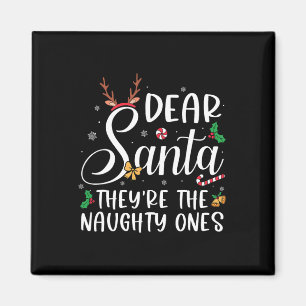 Kära Tomte De Är De Stygga Jul Familj Magnet