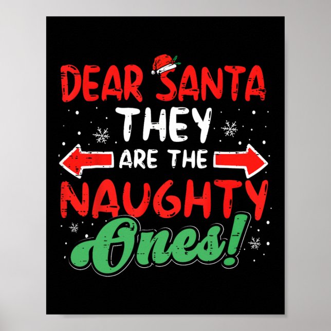 Kära tomte De busiga jul jul Xmas män Wo Poster (Framsidan)