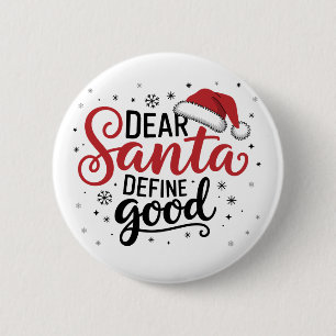 Kära tomte definiera bra jul familj julmatch knapp