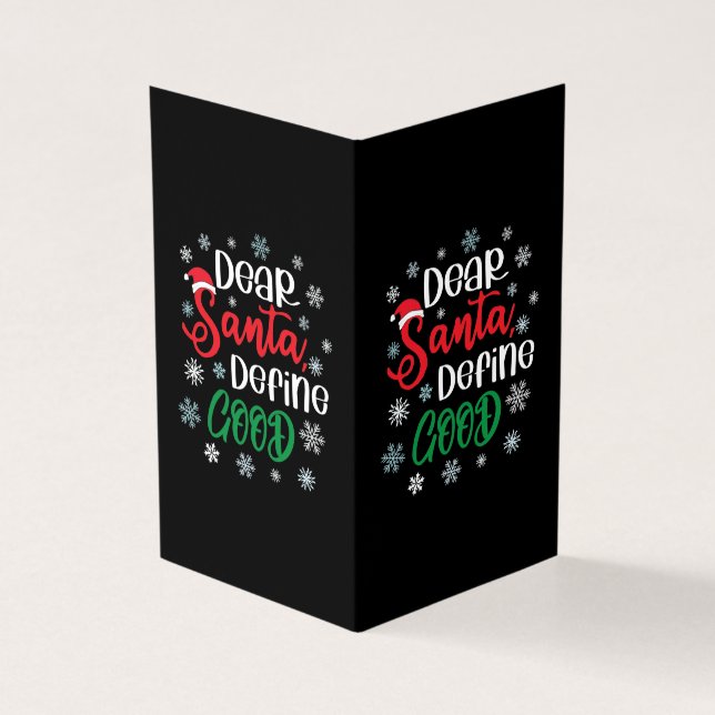 Kära Tomte Definiera Bra Rolig Jul Kort (Utsida)