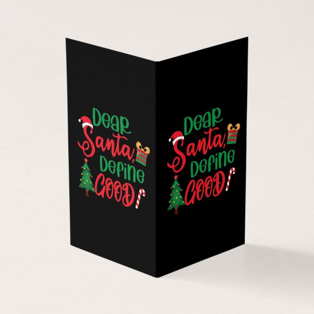 Kära Tomte Definiera Bra Rolig Jul Kort (Utsida)