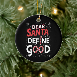 Kära tomte Definiera God Jul Helg Xmas Julgransprydnad Keramik
