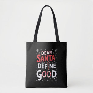Kära tomte Definiera God Jul Helg Xmas Tygkasse