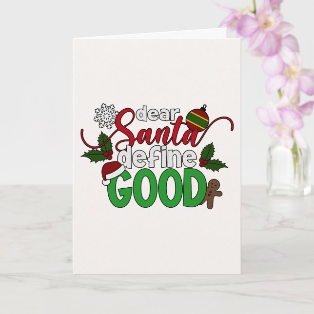Kära tomte Definiera God Jul | Julkort Kort (Orkide)