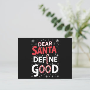 Kära Tomte Definiera God Jul Semester Xmas Helg Vykort