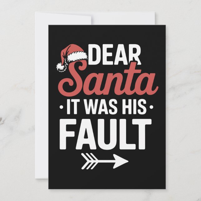 Kära Tomte Det Var Hans Fel Jul Par Xmas Julkort (Framsida)