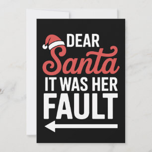 Kära Tomte Det Var Hennes Fel Julpar Jul Julkort