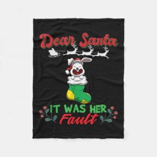 Kära Tomte Det Var Hennes Fel Syskon Matchande Jul Fleecefilt