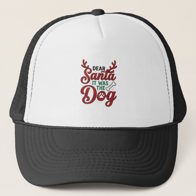 Kära Tomte Det Var Hunden Jul Tröja Design_1 Keps (Framsida)
