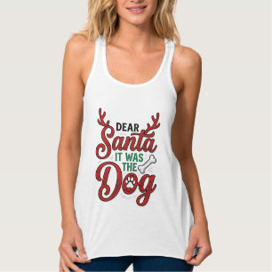 Kära Tomte Det Var Hunden Jul Tröja Design_1 Linne Med Racerback