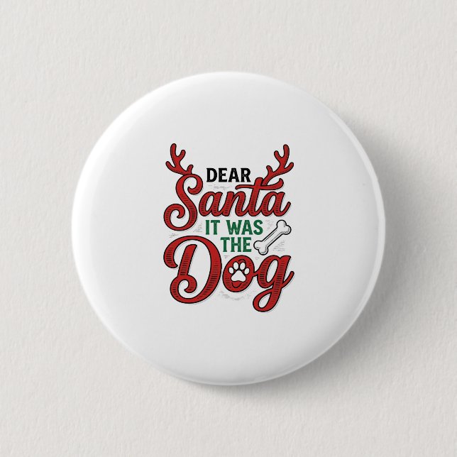 Kära tomte det var hunden jultröja design_1 knapp (Framsida)