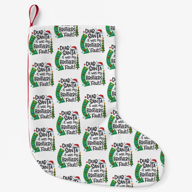 Kära Tomte Det Var Min Brors Fel Rolig Jul Liten Julstrumpa (Framsidan)