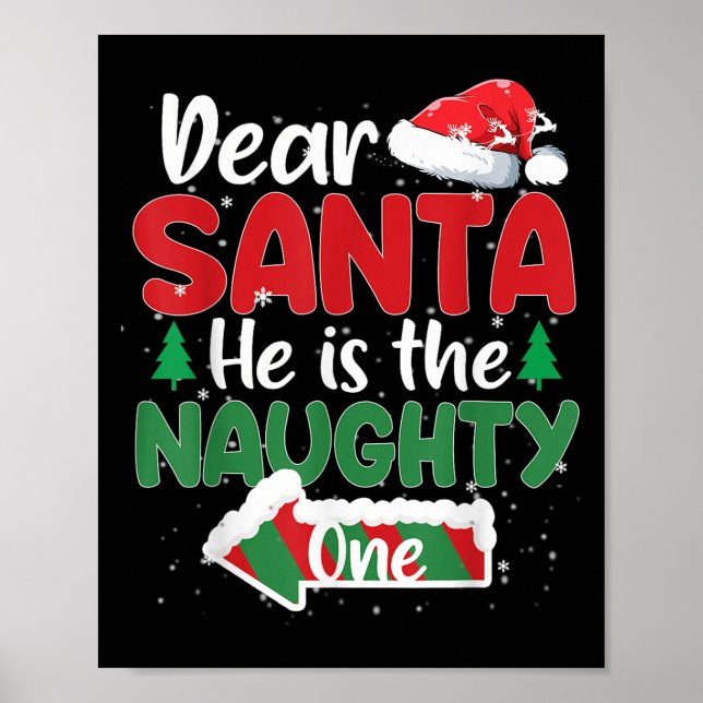 Kära Tomte Han Är Den Stygga Matching Par  Poster (Framsidan)