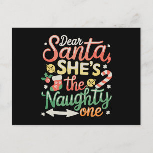 Kära Tomte Hon Är Den Stygga Funny Xmas Helg Vykort