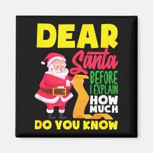 Kära tomte innan förklara hur mycket vet rolig magnet