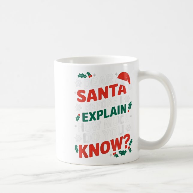 Kära tomte innan jag förklarar hur mycket vet du X Kaffemugg (Höger)