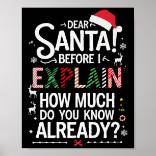Kära Tomte Innan Jag Förklarar Hur Mycket Vet Du X Poster