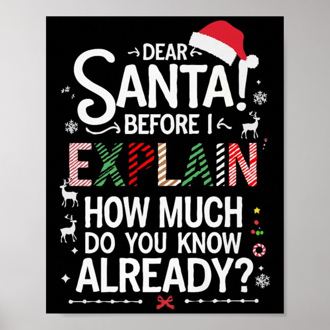 Kära Tomte Innan Jag Förklarar Hur Mycket Vet Du X Poster (Framsidan)