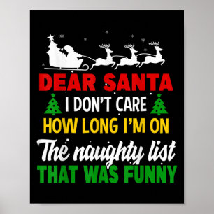 Kära tomte jag bryr mig inte om hur länge jag är p poster