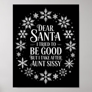 Kära tomte jag försökte vara snäll men jag liknar poster