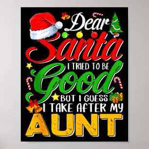 Kära tomte jag försökte vara snäll men jag tar eft poster