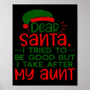 Kära tomte jag försökte vara snäll men jag tar eft poster