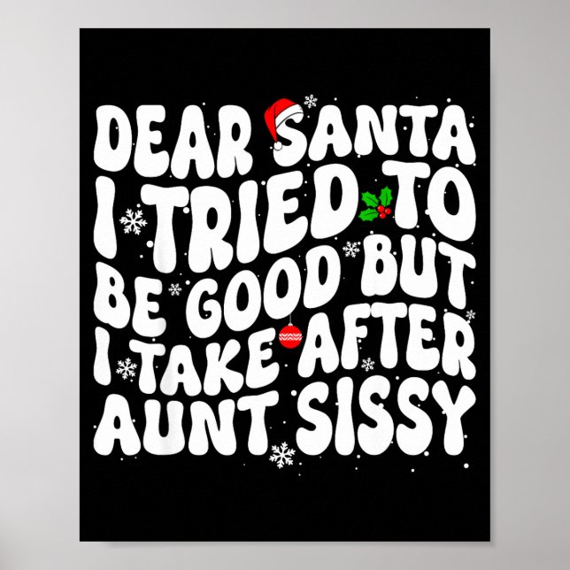 Kära tomte jag försökte vara snäll men tar efter f poster (Framsidan)