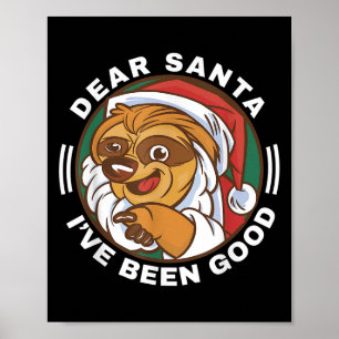 Kära tomte jag har varit snäll Citat Klaus Raccoon Poster