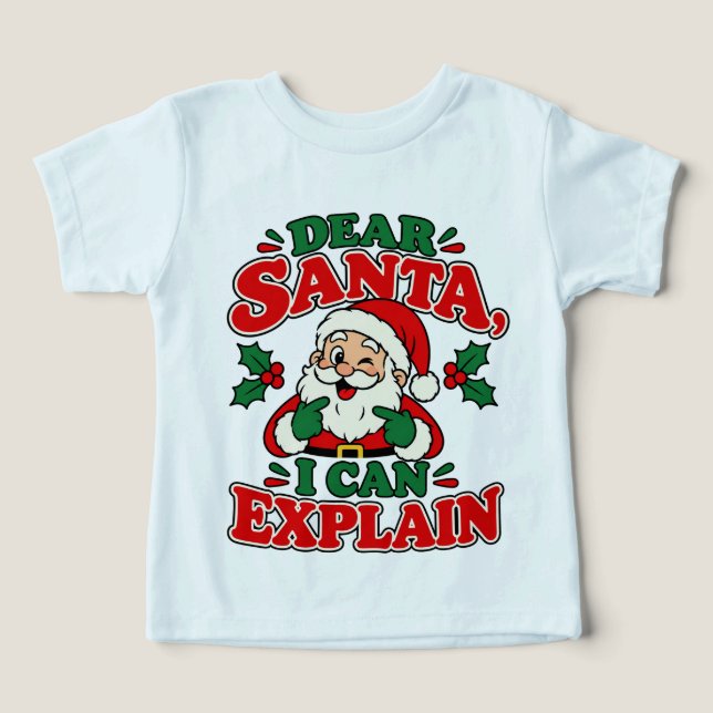  Kära Tomte Jag Kan Förklara Barn T Shirt (Design Framsida)
